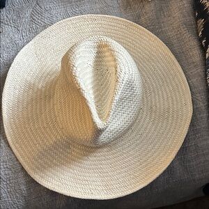 J Crew M/L Stylish Cream Straw Hat